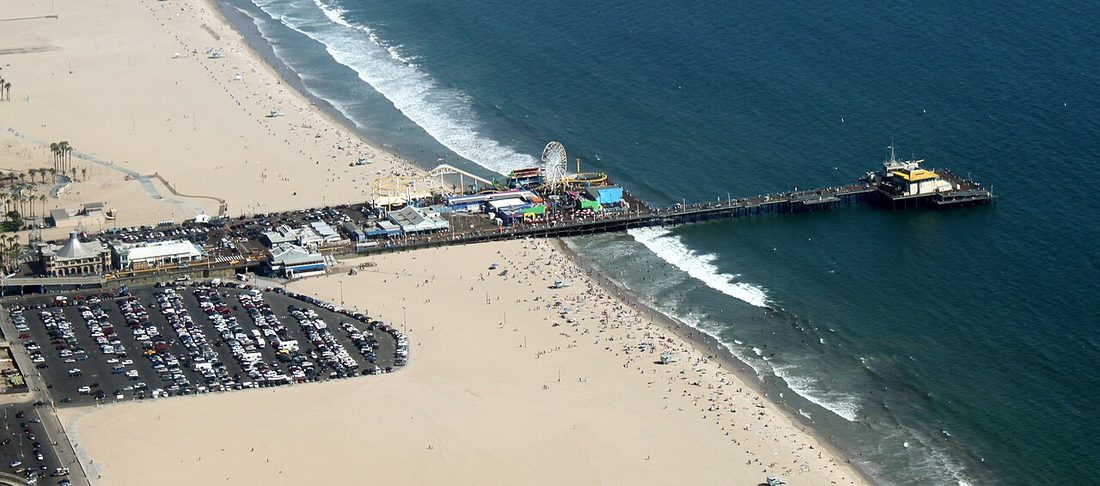 Santa Monica Pier from above